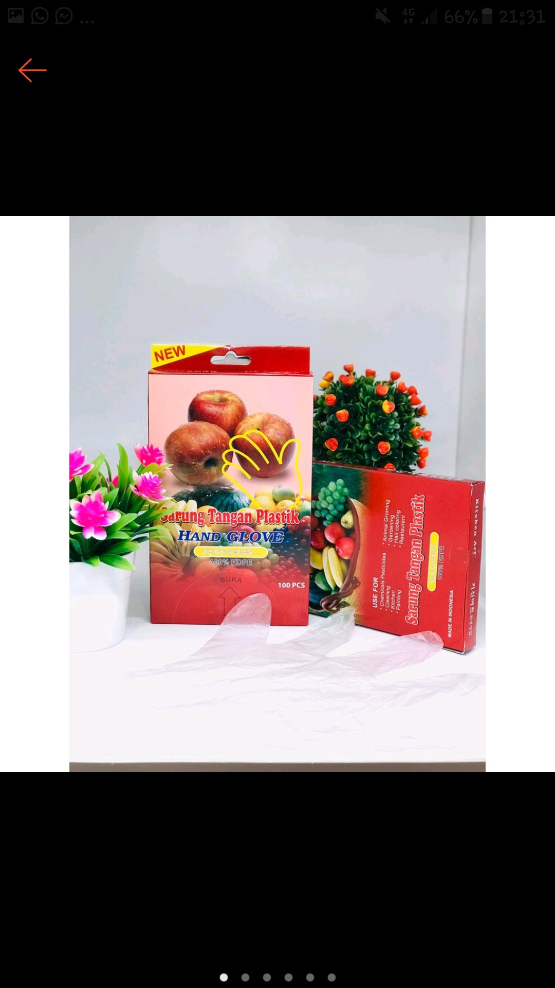 Sarung Tangan Plastik (isi 100 Lembar) / 50 Pasang