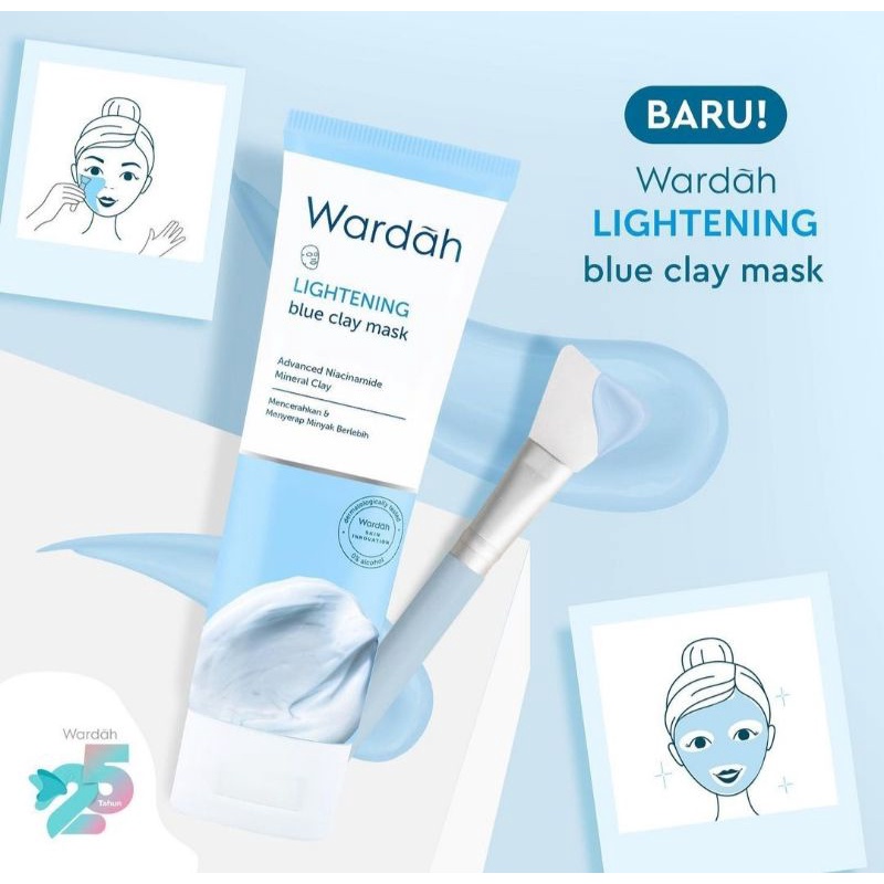 ☀️cahaya acc☀️WARDAH lightening blue clay mask