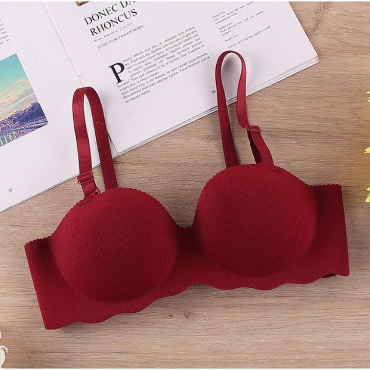 LIKESUN- BH tanpa kawat Summer bra push up light and small chest gathered comfort simple bh bra33