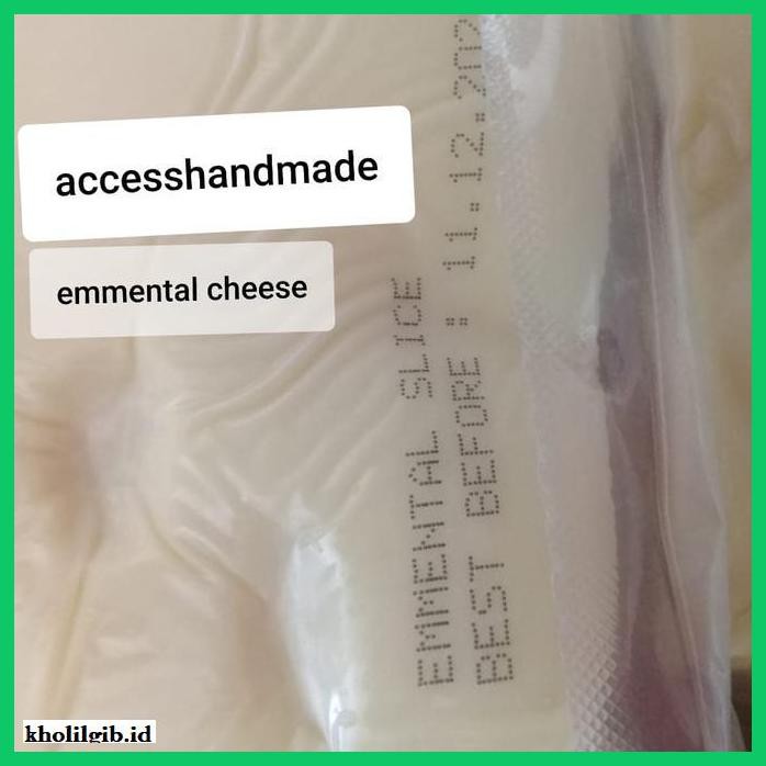 

Ujekujek- Emmental Cheese Keju 1Kg Gojek Grab Only Swiss Fondue Quiche Emental -Original.