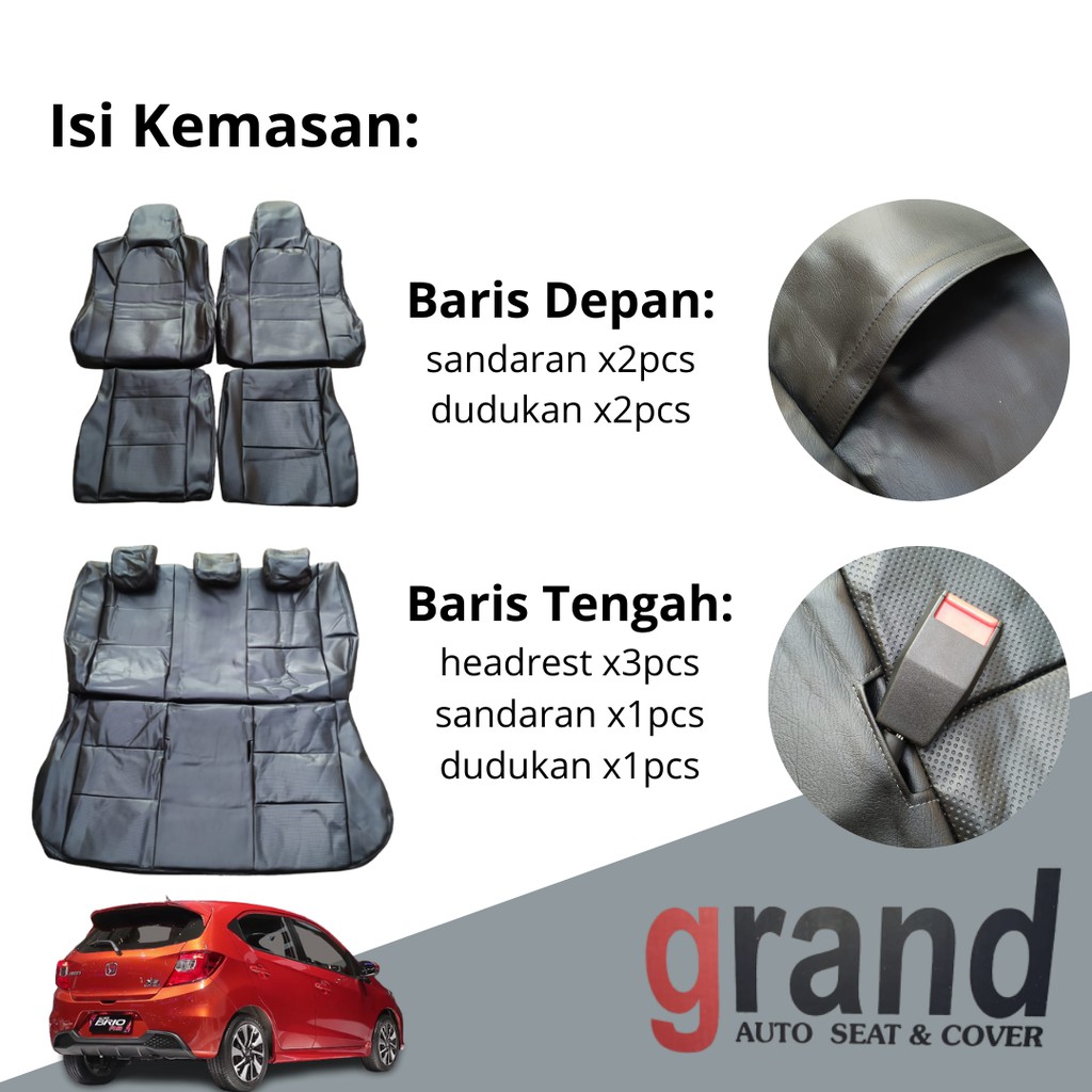 Sarung Jok Cover Jok Mobil Brio Satya Full Set Grand Original Premium