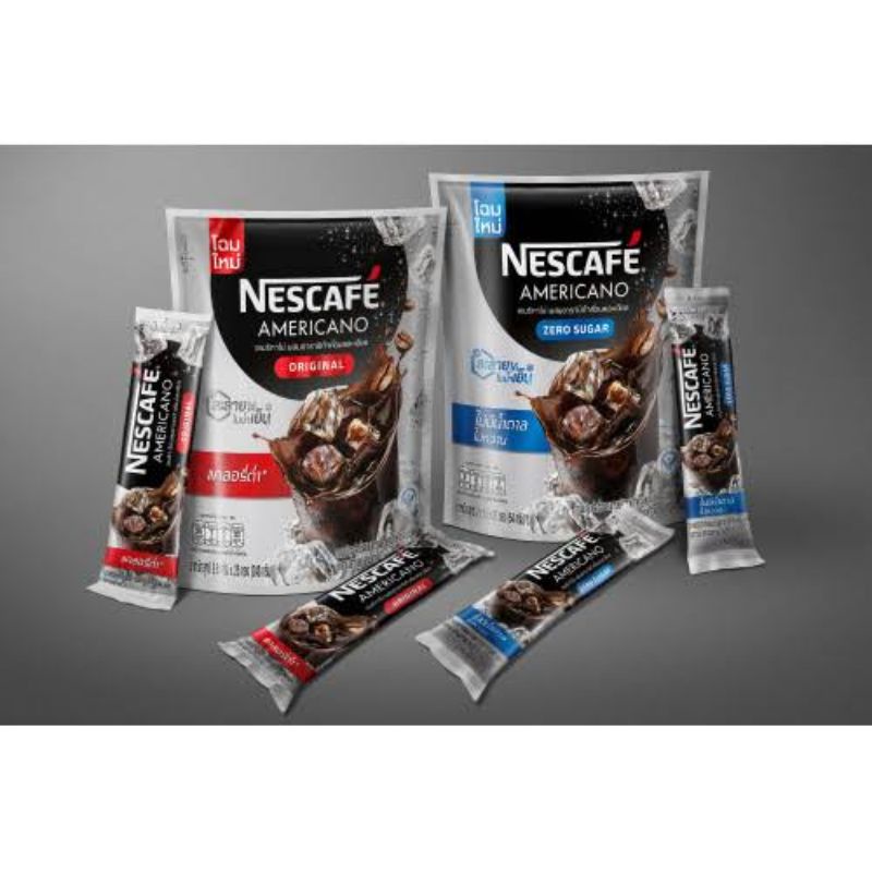 Nescafe americano original/less sugar thailand satuan