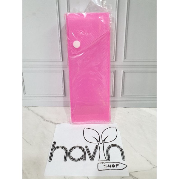 kotak pensil slot kancing/kotak pensil laci/pensil case/tempat pensil-PINK