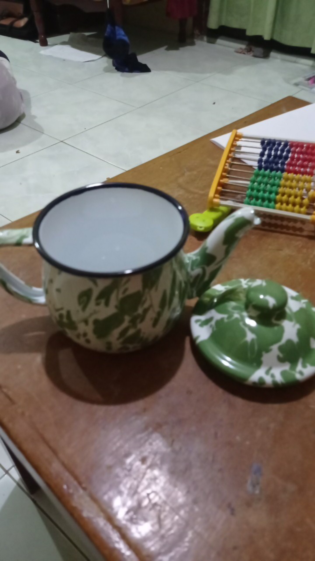 Teko Blirik Blurik 12cm Cebol Pendek Enamel Jadul Vintage Kuno