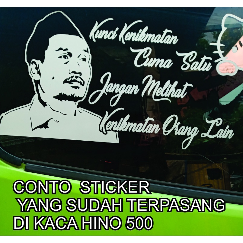 Cuting stiker kata kata KUNCI KENIKMATAN kaca samping pintu TRUCK L300