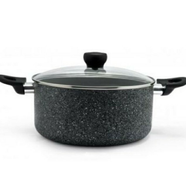 MAXIM NEOSTONE Dutch Oven + Glass Cover Anti Lengket 20 cm - Dutch Oven 20 cm