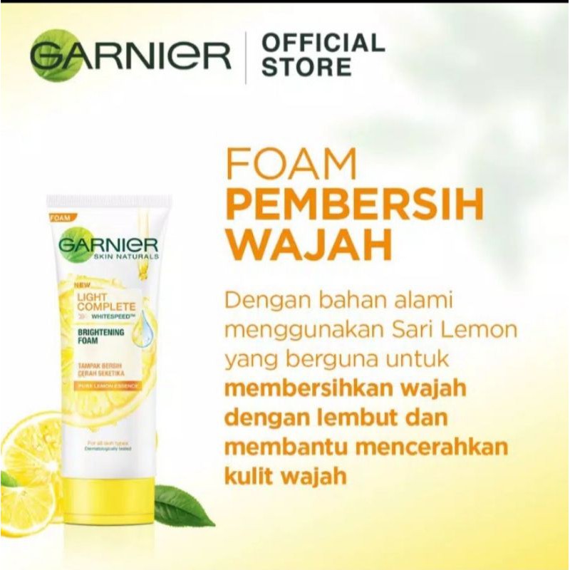 GARNIER Bright Complete Facial Wash 100 ML-Pembersih wajah