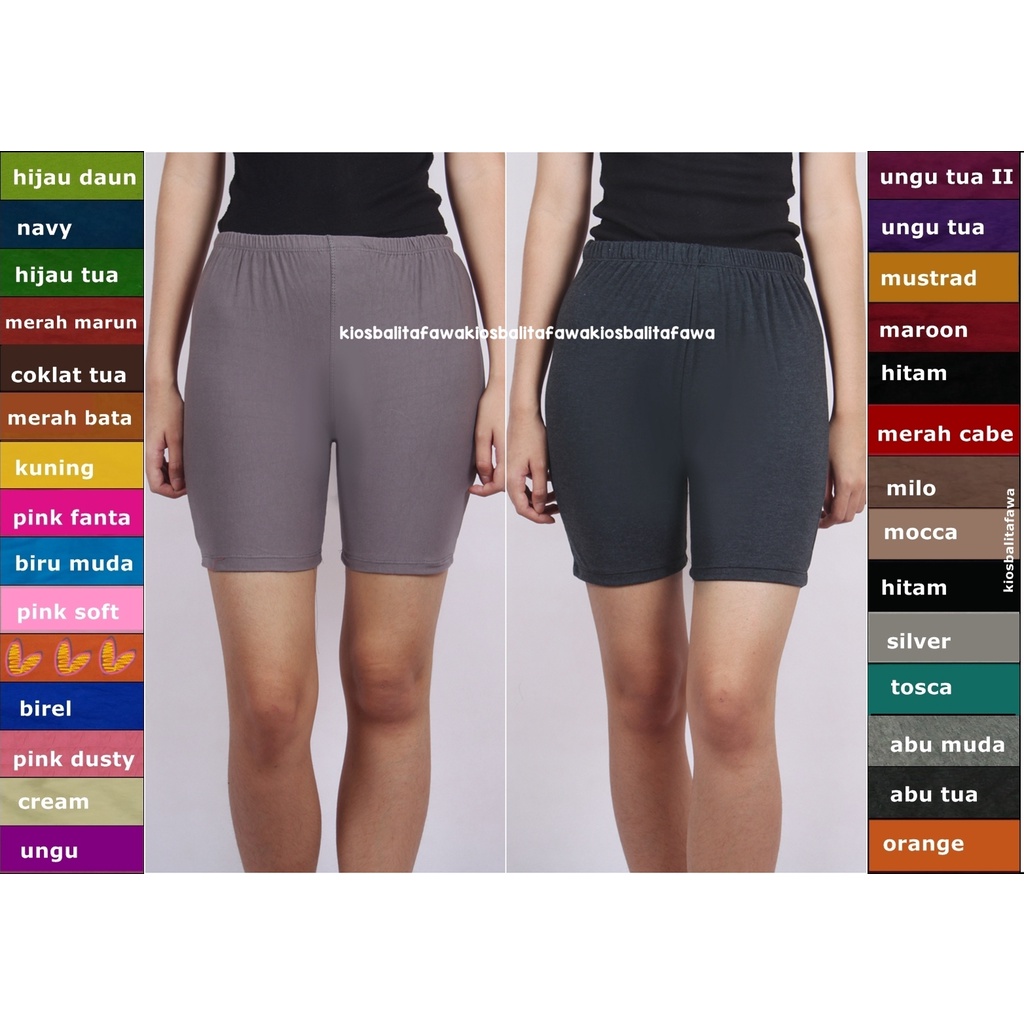 Celana Short Dewasa JUMBO / Celana Bahan Kaos Big Size Pendek XL Ketat Polos Dalaman Rok Wanita