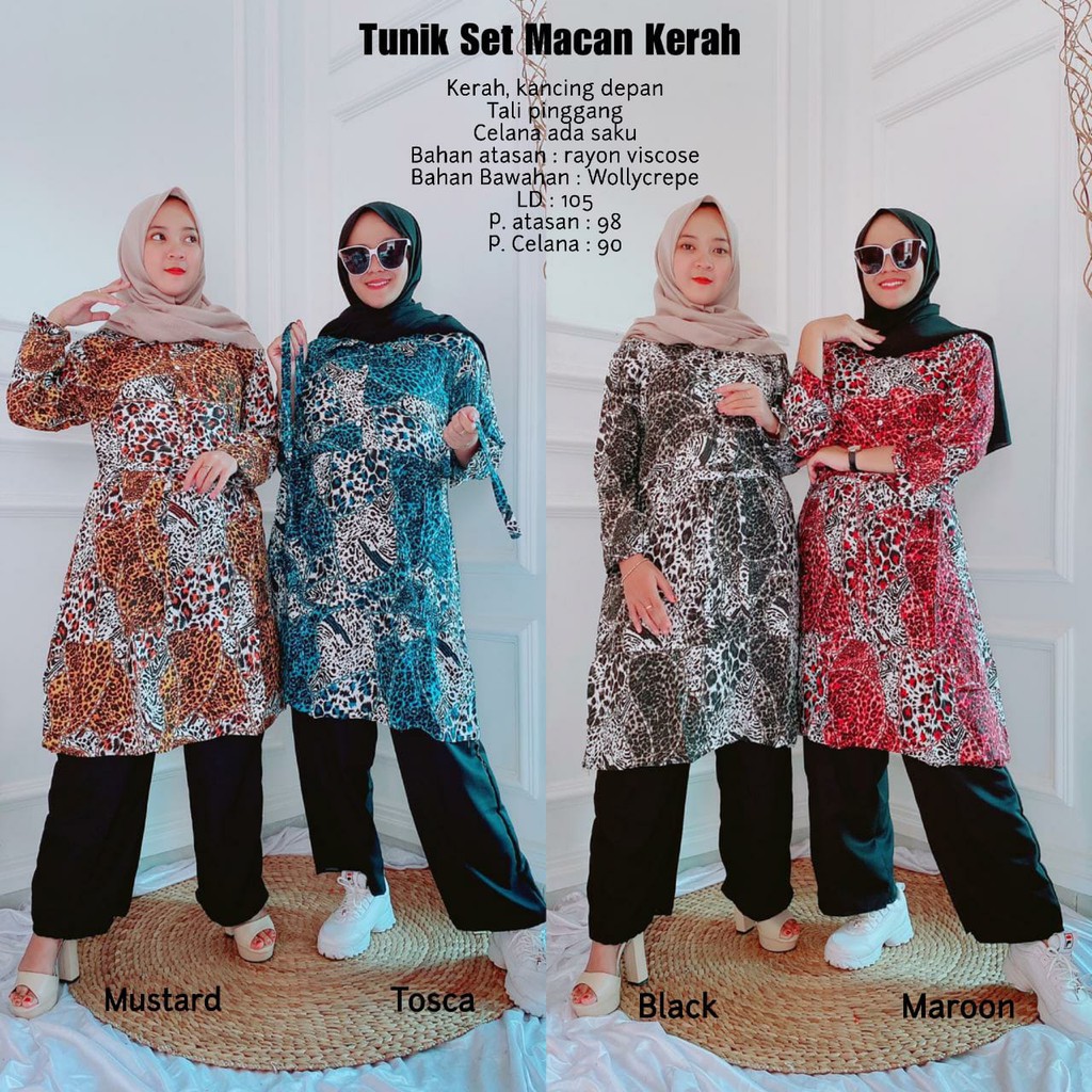 One Set Rayon Tunik Meydina Zarrah Ayla Macan