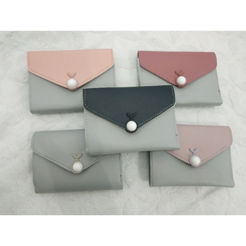 miniso Dompet Pendek Lipat Wanita Kecil desain mutiara Lucu Import premium /dompet murah /dom korea3