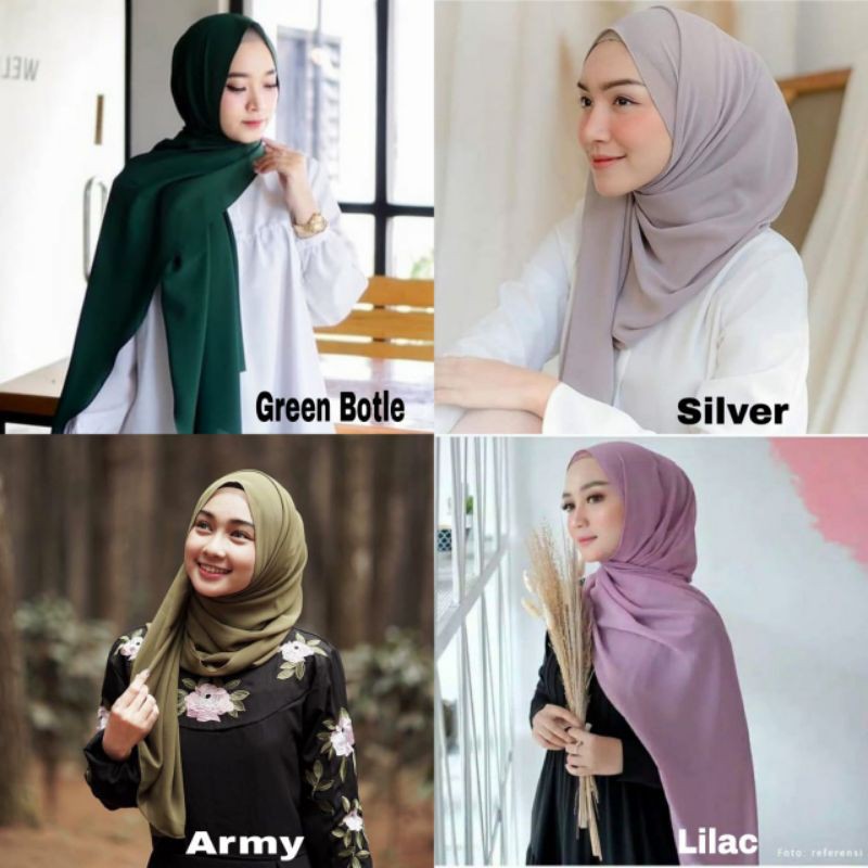 PASHMINA POLOS PASMINA NISSA SABYAN DIAMOND JILBAB ITALIANO KERUDUNG GROSIR