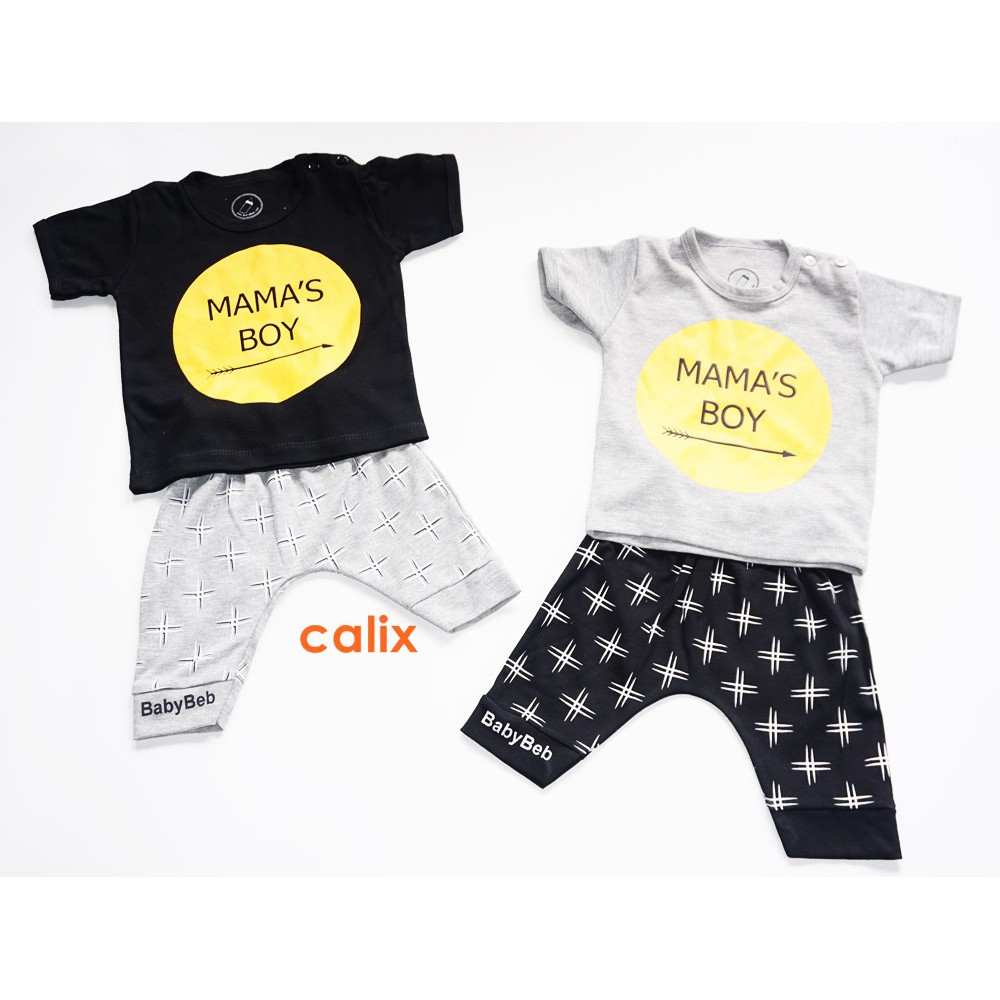 Setelan Baby MamaBoy 1-2thn Baju Anak Murah Baju Tidur Anak All size