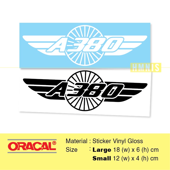 Sticker A380, Sticker Airbus 380, Sticker Logo Airbus A380, Sticker Penerbangan, Sticker Aviation