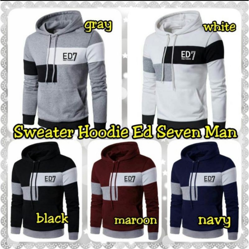 baju jaket  seven sweater pria ,cowok hoodie lengan panjang atasan outwear  gros bahan baby Terry