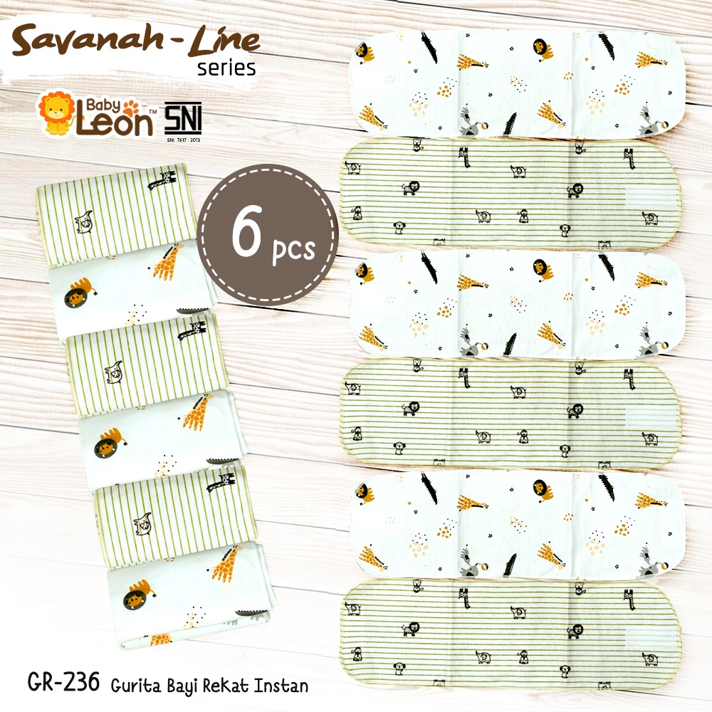 6 Pcs BABY LEON Gurita Rekat Instan Bayi GR-236 Gurita Bayi Gurita Bayi Perekat Motif Gurita Bayi Ba
