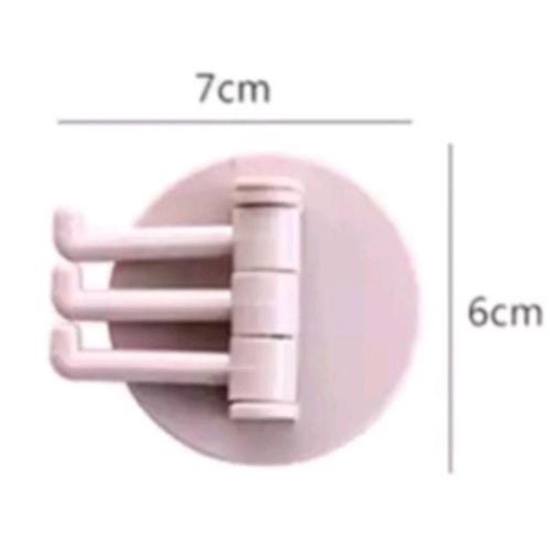 GANTUNGAN TEMPEL 3 KAIT / GANTUNGAN TEMPEL HOOK CABANG 3 / GANTUNGAN KAMAR MANDI DAPUR