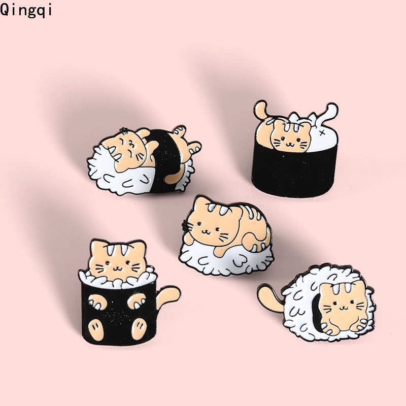 Bros Pin Enamel Bentuk Sushi Rice Ball Gaya Jepang Untuk Anak