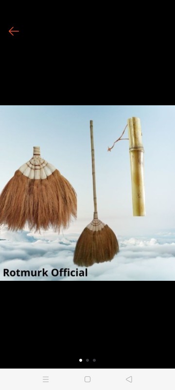 Pembersih Lantai Sapu Ijuk Serabut Kelapa Pegangan Bambu Cendani Kuat & Ringan Anti Patah