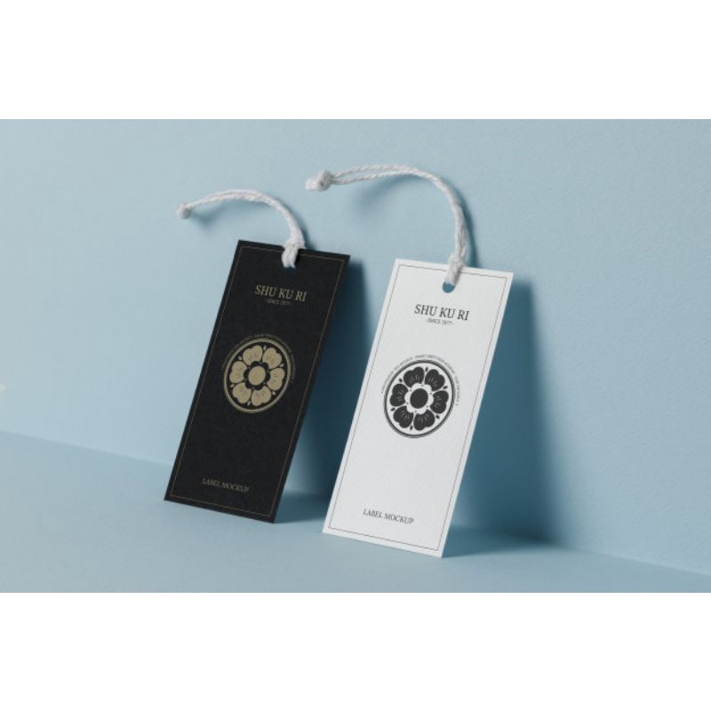 

Hangtag pakaian / hangtag gamis / hangtag kaos / hangtag free desain UK. 4x8cm