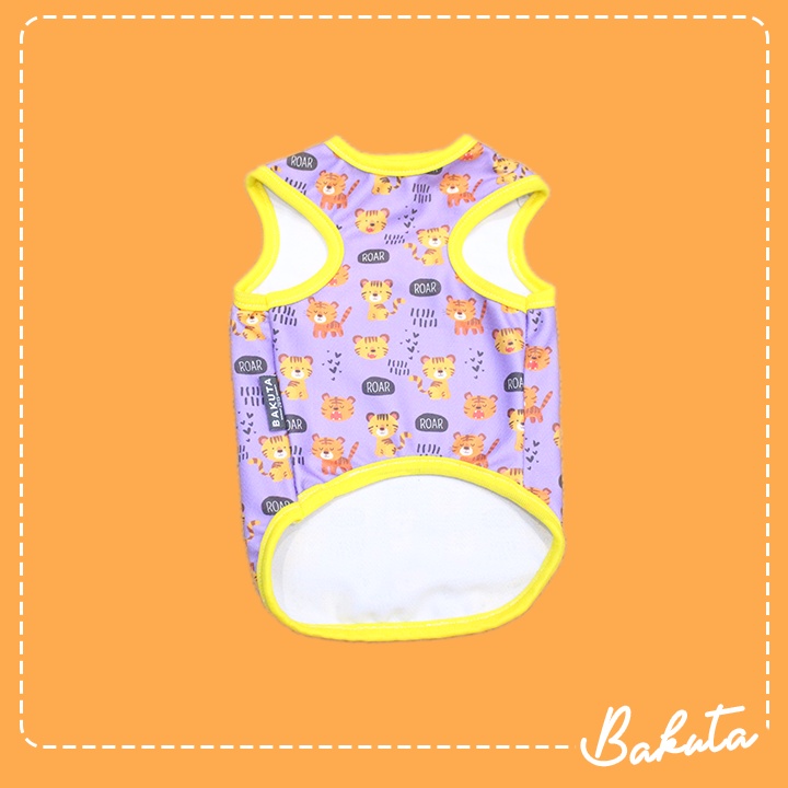 Baju Kucing Model Kaos Motif Tank Tiger Rawr Warna Warni | Tiger Rawr Tank Bakuta