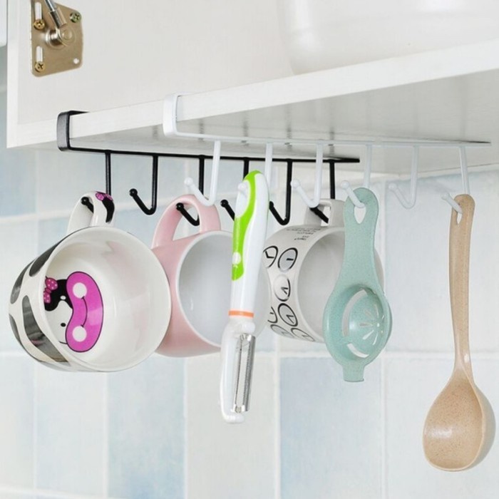 Rak Gantung Multifunction 5 Hooks Kitchen Organizer