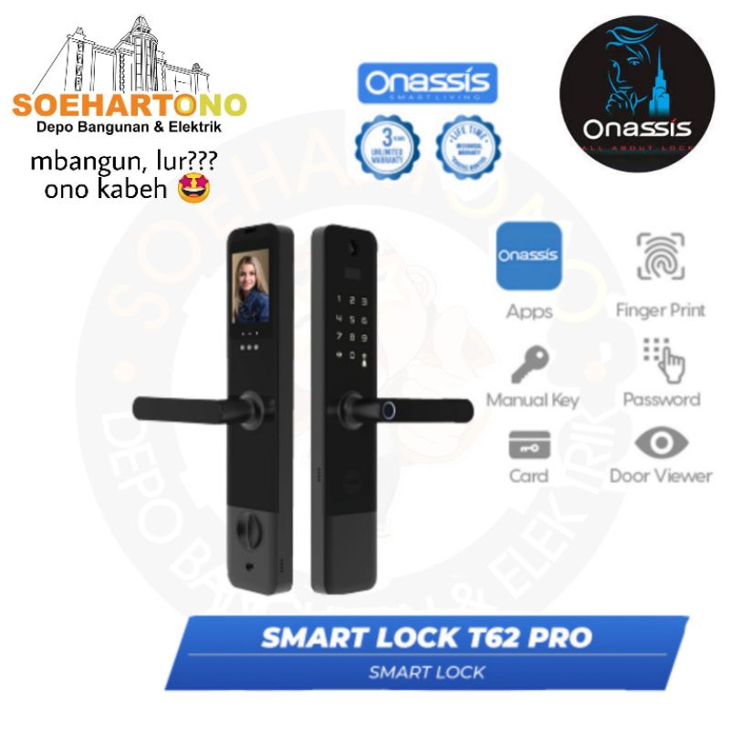 ONASSIS SMART LOCK T62 PRO CAMERA BUILT IN