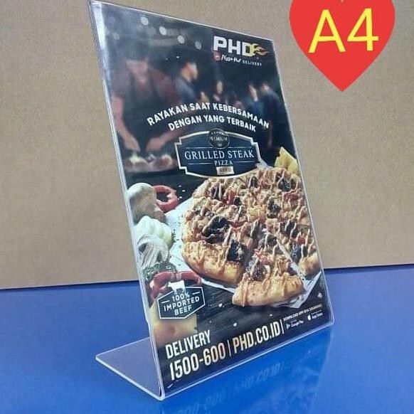 

✨ BISA COD✨ Acrylic Display/Display Akrilik A4 L base