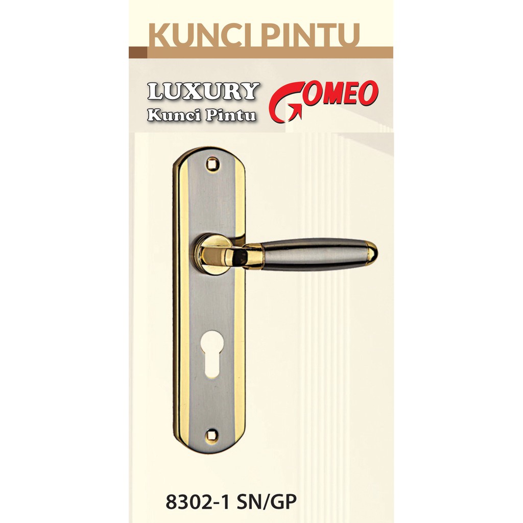 PAKET - 24 Set Kunci Pintu Tanggung Gomeo 8302-1 warna Silver / Gold Set body kunci