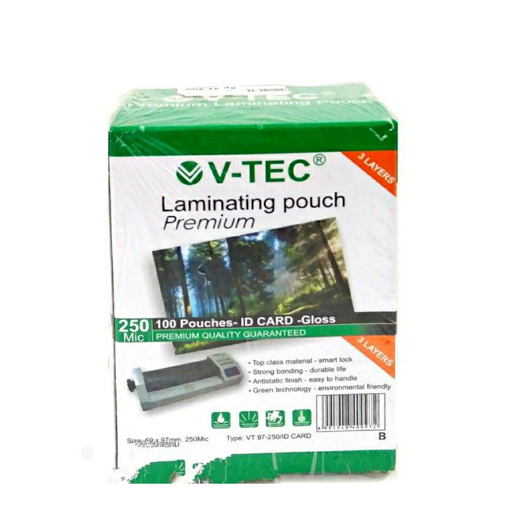 

V-Tec Plastik Laminating KTP ID Card 250 micron