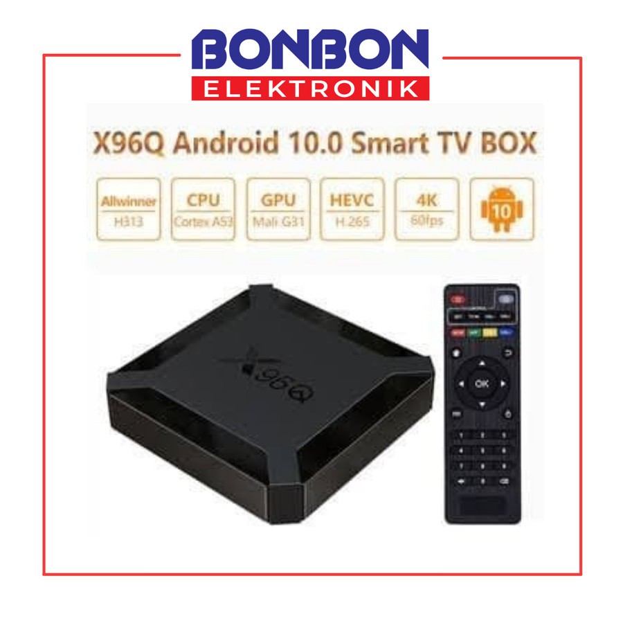 X96Q SMART TV BOX 2GB / 16GB ALLWINNER H313 4K ANDROID 10 2/16