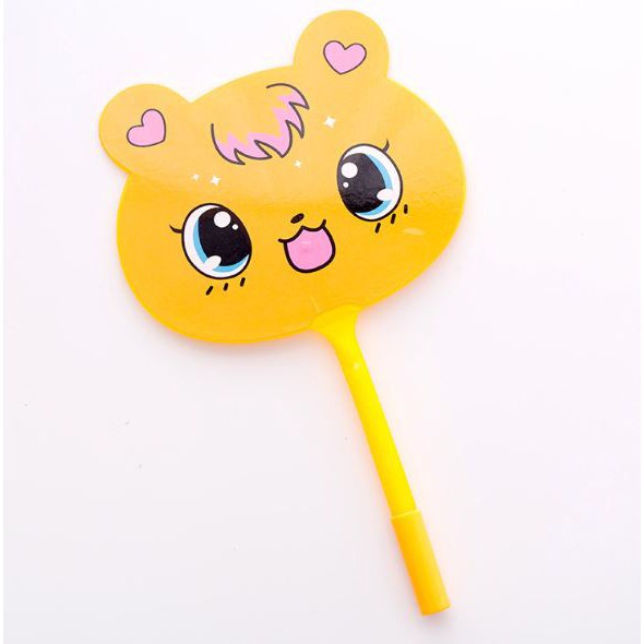 Pulpen Pena Kipas Karakter Kucing / Pena Kipas Lucu Unik Import / TS-76-Kuning