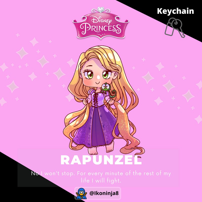 Gantungan Kunci Premium Rapunzel Disney Princess Kartun Tangled Golden Long Hair Castle Shopee Indonesia