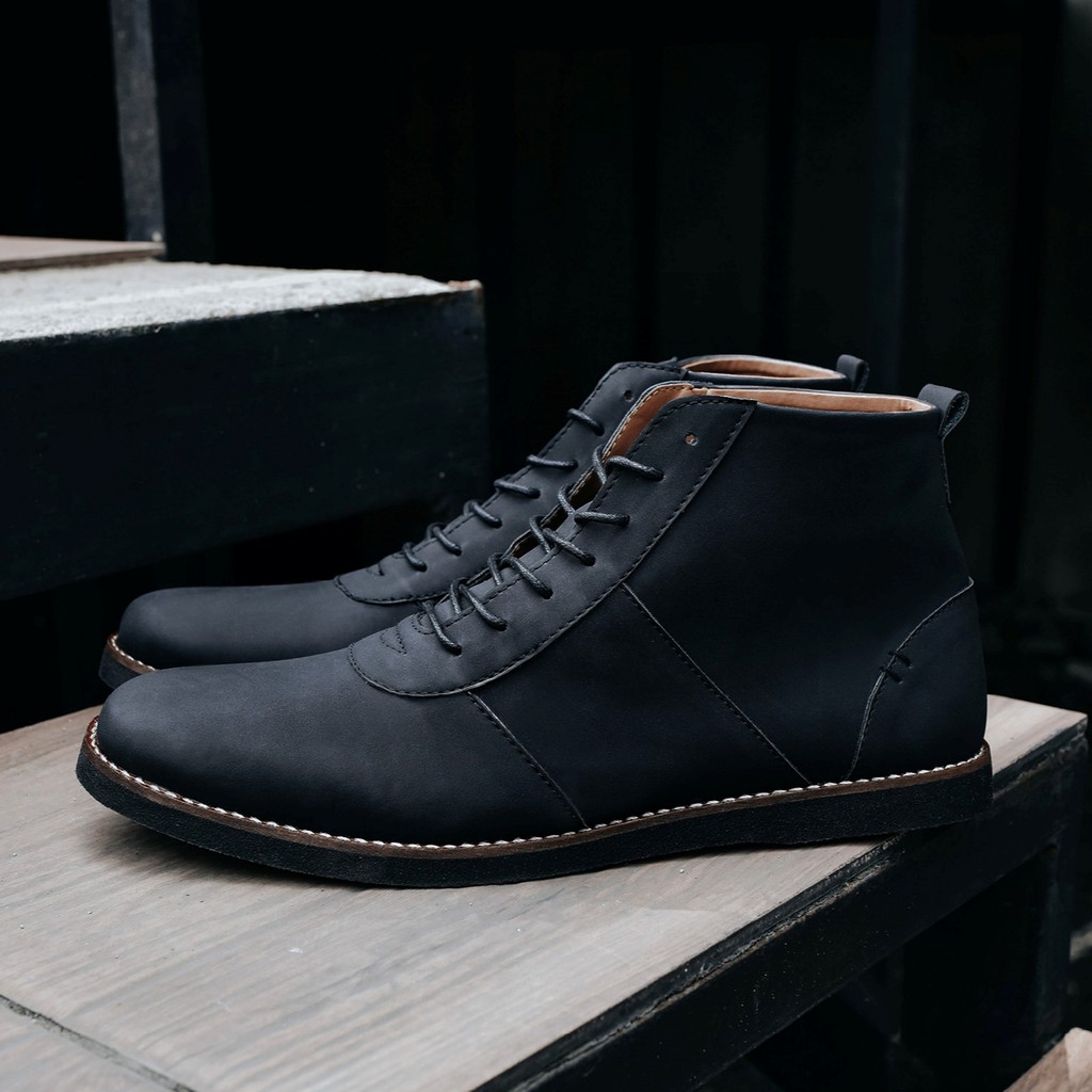 Alpha Black | Sepatu Vintage Klasik Sporty Pria/Cowok/Men - Boots - Original Footwear | FORIND x FSTP