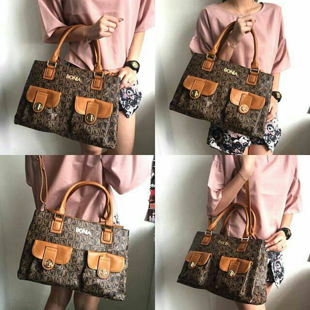 Bonia Pocket Tote Bag