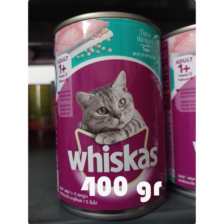 Whiskas kaleng 400 gr adult makanan kucing 400gr