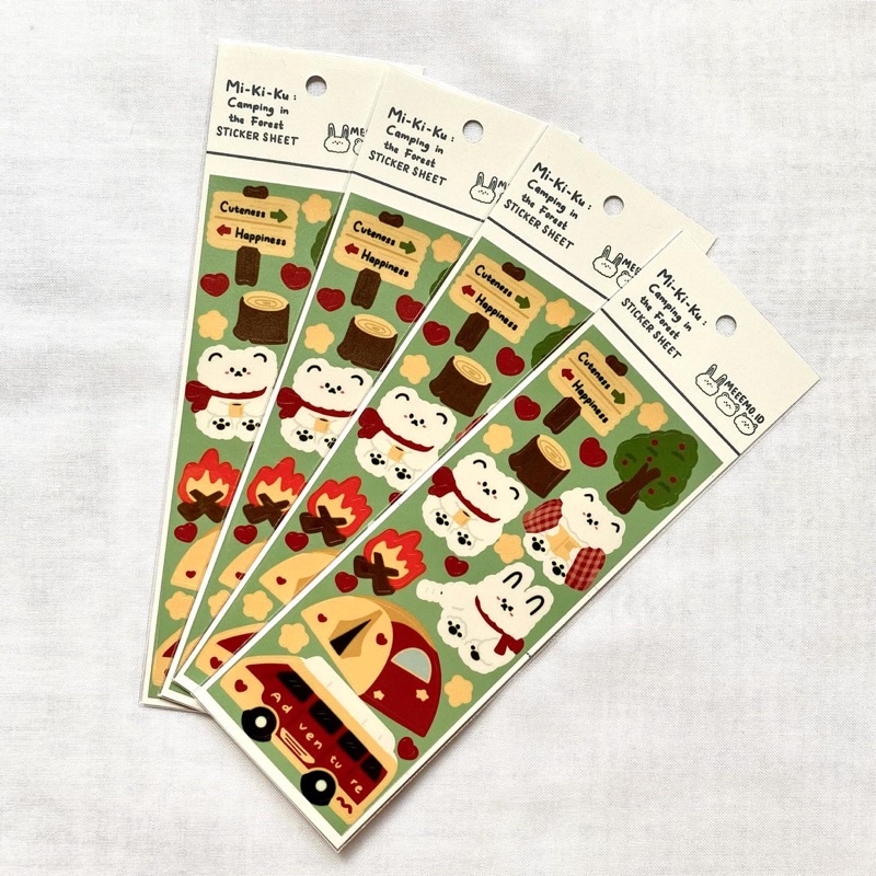 

Mikiku : Camping In The Forest sticker sheet