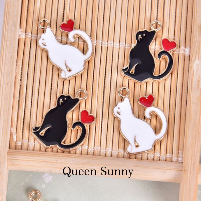 Charm Enamel Kucing Charm Kucing Charm Korea Bandul Liontin Pendant