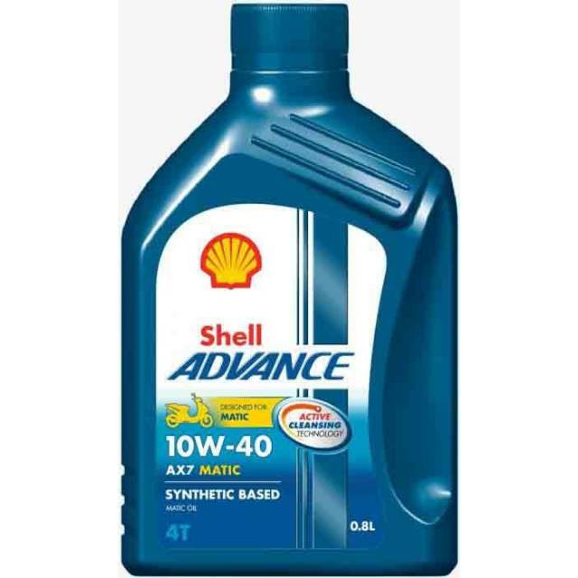 Oli Motor Matic Shell Advance 4T AX7 Synthetic Based Matic Oil 0.8L