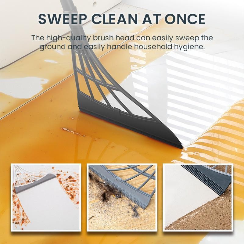 [ Featured ] New Magic Long Handle Silicone Broom / Wet And Dry Dual-Use Floor Windows Wiper Scraper / Non-Stick Hair Sweeping Broom Hair brush Sweeping Tools