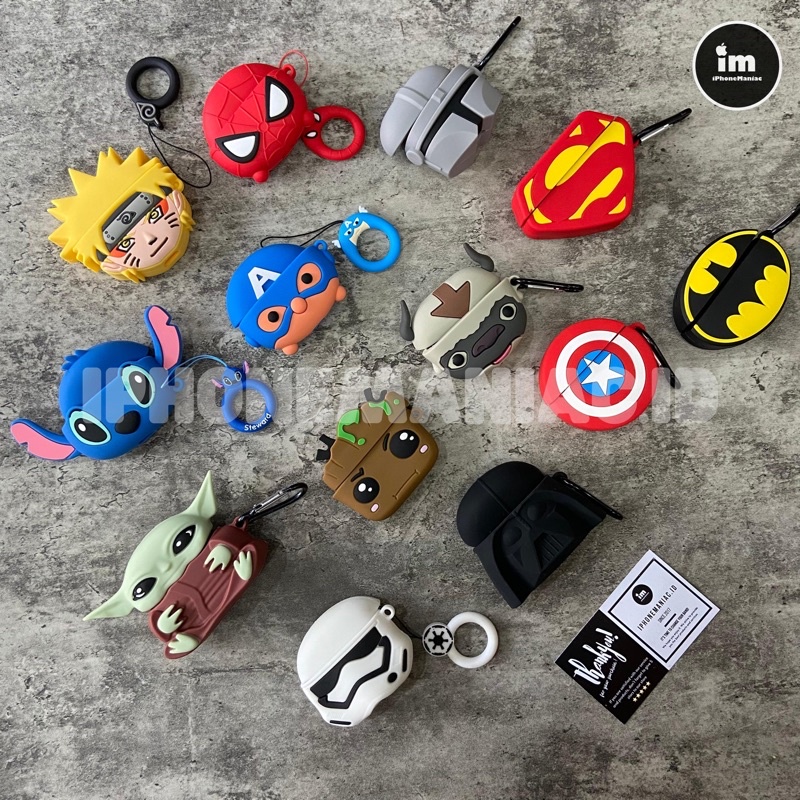 Case Softcase Airpods Pro Premium 3D Karakter Switch Xbox Nintendo Superhero Shinchan Apple