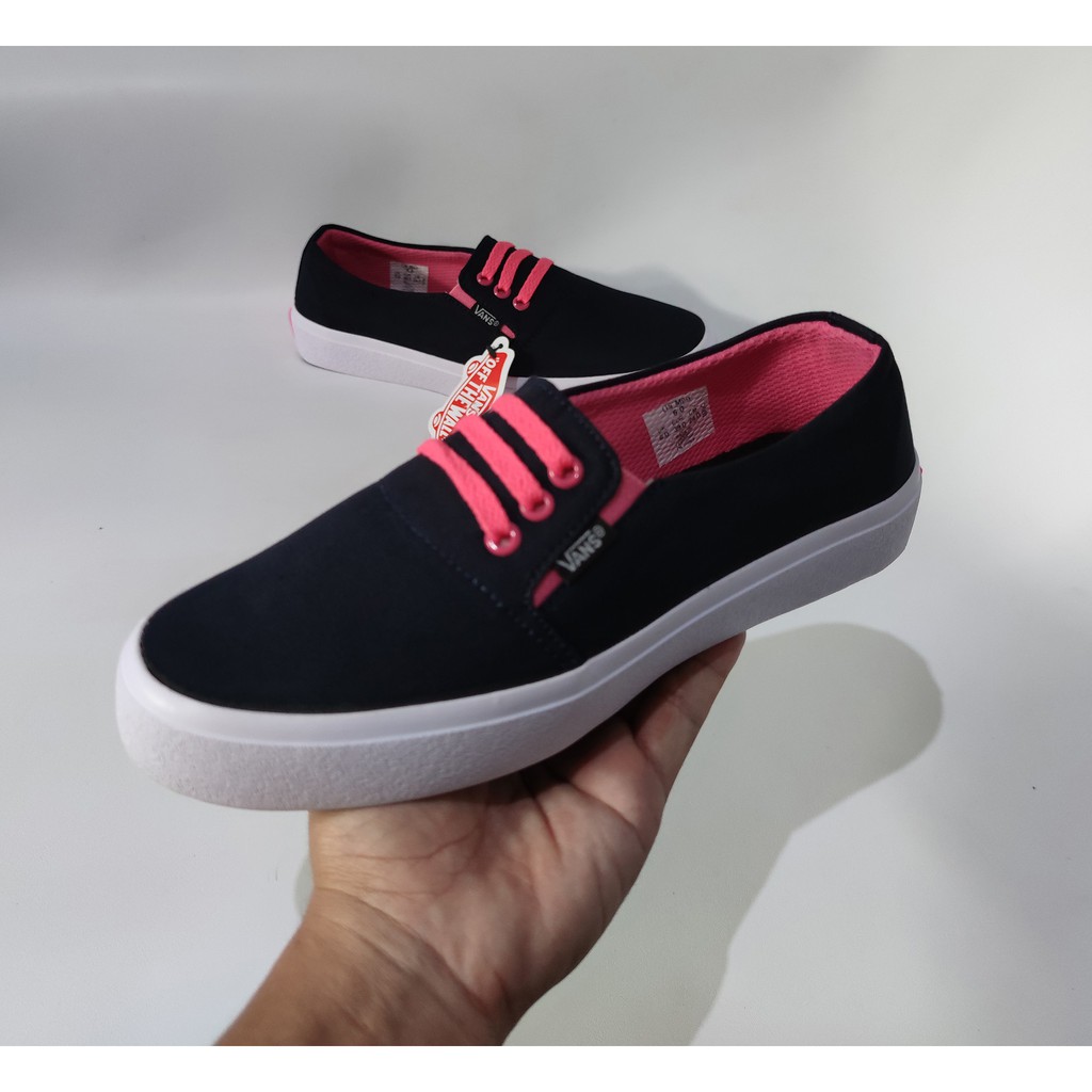 SEPATU WANITA SLIP ON 010_NAVI PINK.SEPATU SLIP ON WANITA.SEPATU KERJA.SEPATU SANTAI