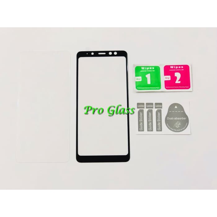 Samsung A8 / Samsung A8+ FULL COVER Magic Glass Premium Tempered Glass Wood Packing