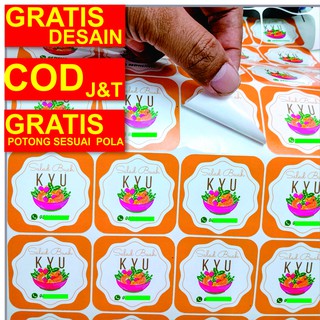 Print dan Cutting Stiker  Label Kemasan Vinyl 