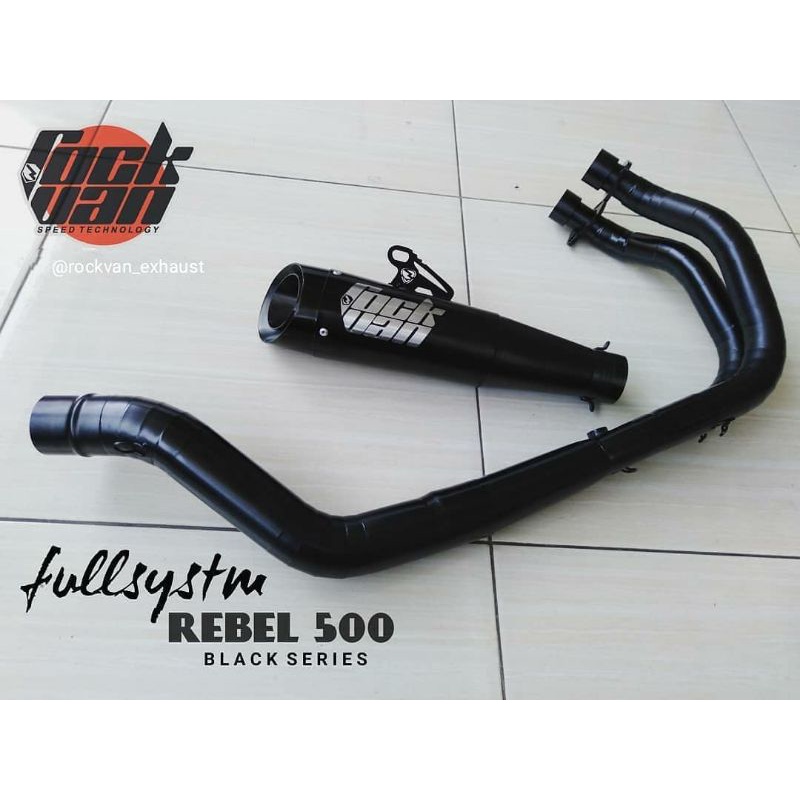 knalpot Rebel Knalpot Rebel 500 Honda Rebel Fullsytem Rockvan Original