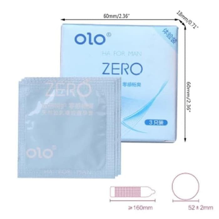 SATUAN Kondom OLO For Man Zero Super Smooth Condom Tipis 0.01mm
