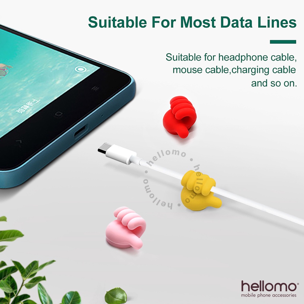 Cable Holder Kait Gantung Klip Kabel Gantungan Clip Mini Bentuk Jempol