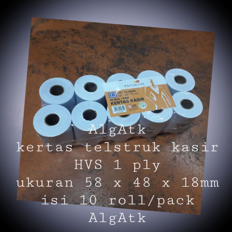 

kertas kasir hvs 1ply ukuran 58 x 48 x 18mm