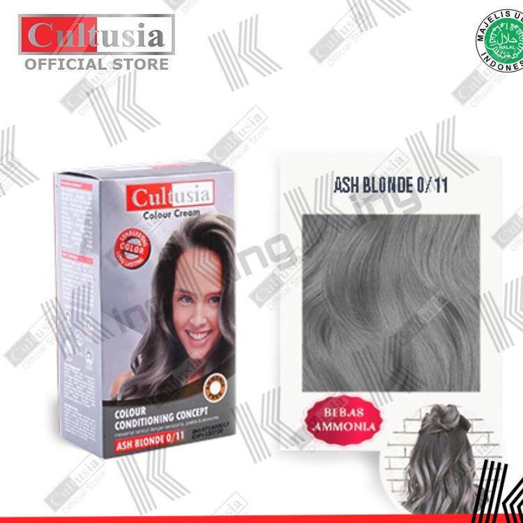 Jual Cultusia Hair Color Ash Blonde 0 11 30 ML Shopee Indonesia