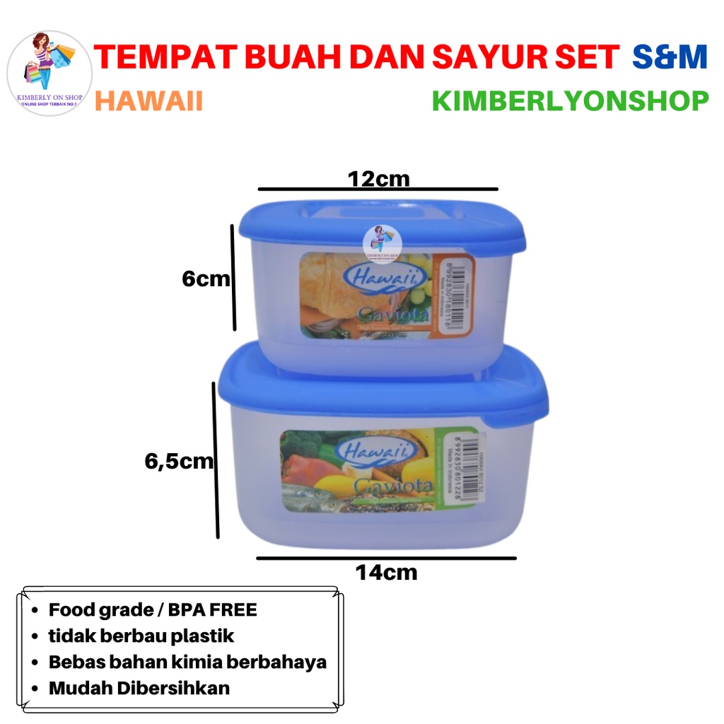 Tempat Buah Sayur Gaviota Set 8011-8012 S M Hawaii