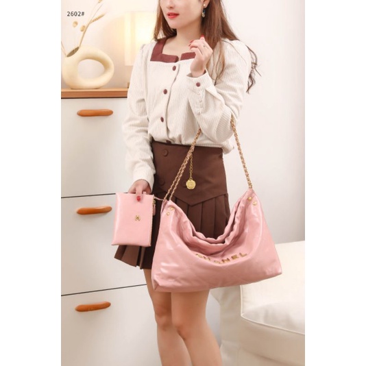 Chanel Hobo Bag Gold Chain #2602*_ HR